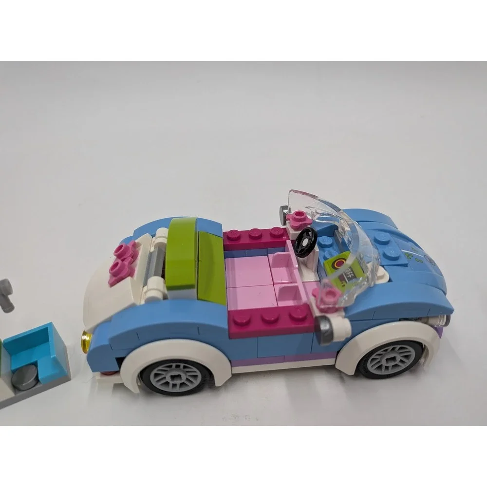 LEGO Friends Mias Roadster 41091 Blue Car Gas Station Mia Figure 2015 Set